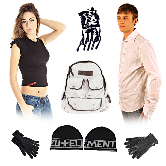 Zuelements accessories, bags and clothes